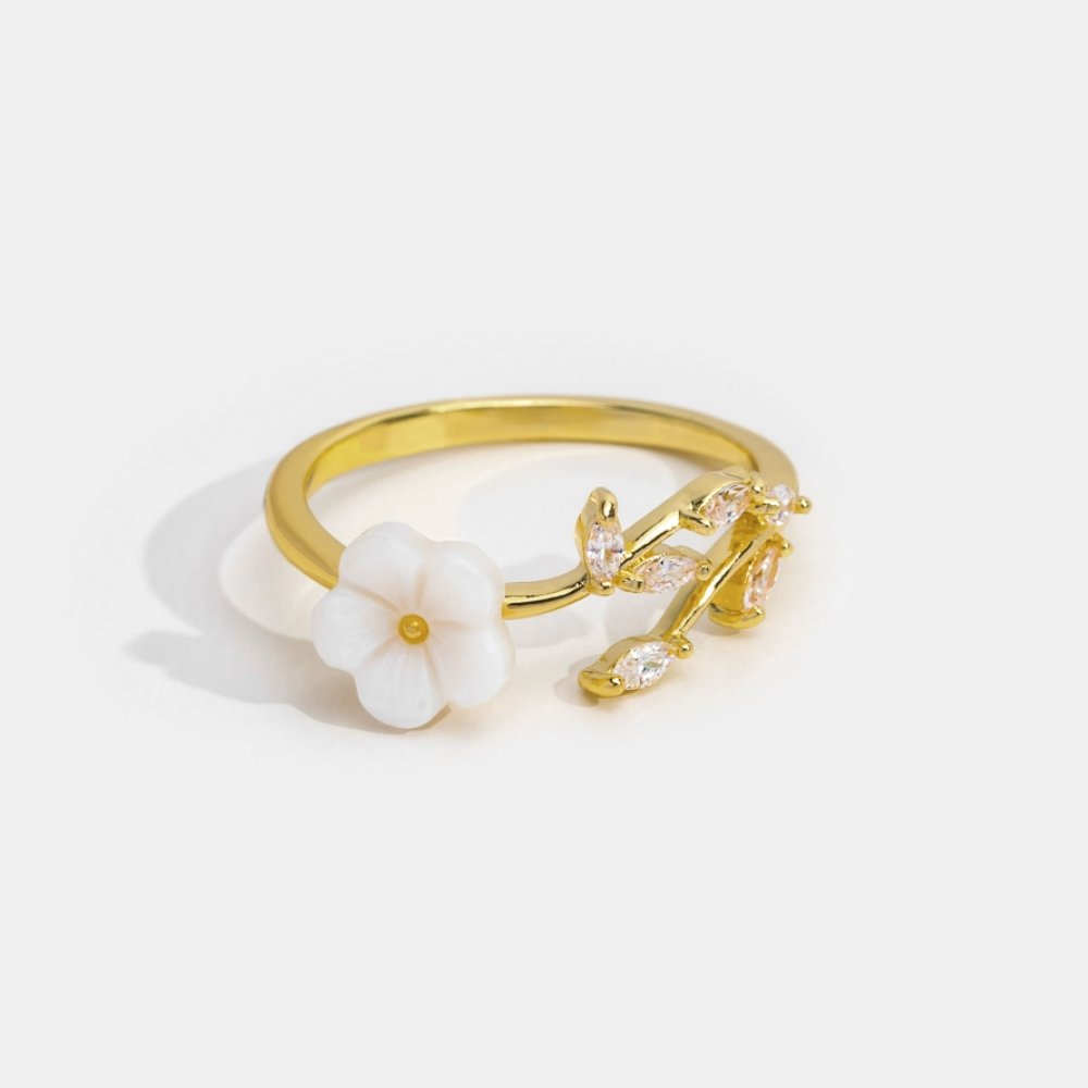 Élora™ | Bague Fleur Dorée