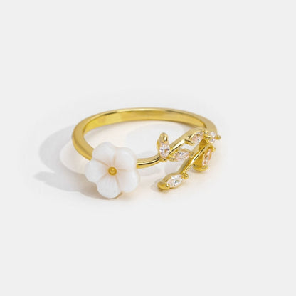 Élora™ | Bague Fleur Dorée