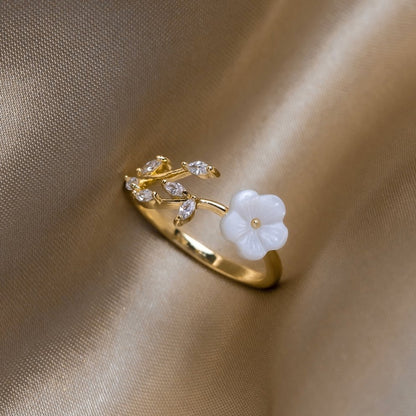 Élora™ | Bague Fleur Dorée