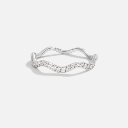 Élina™ | Bague Argent Ondulée